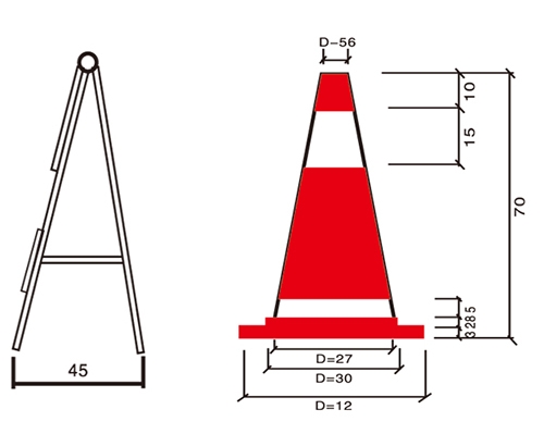 施3 錐形交通標