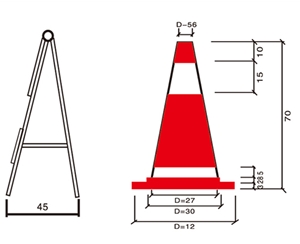 施3 錐形交通標